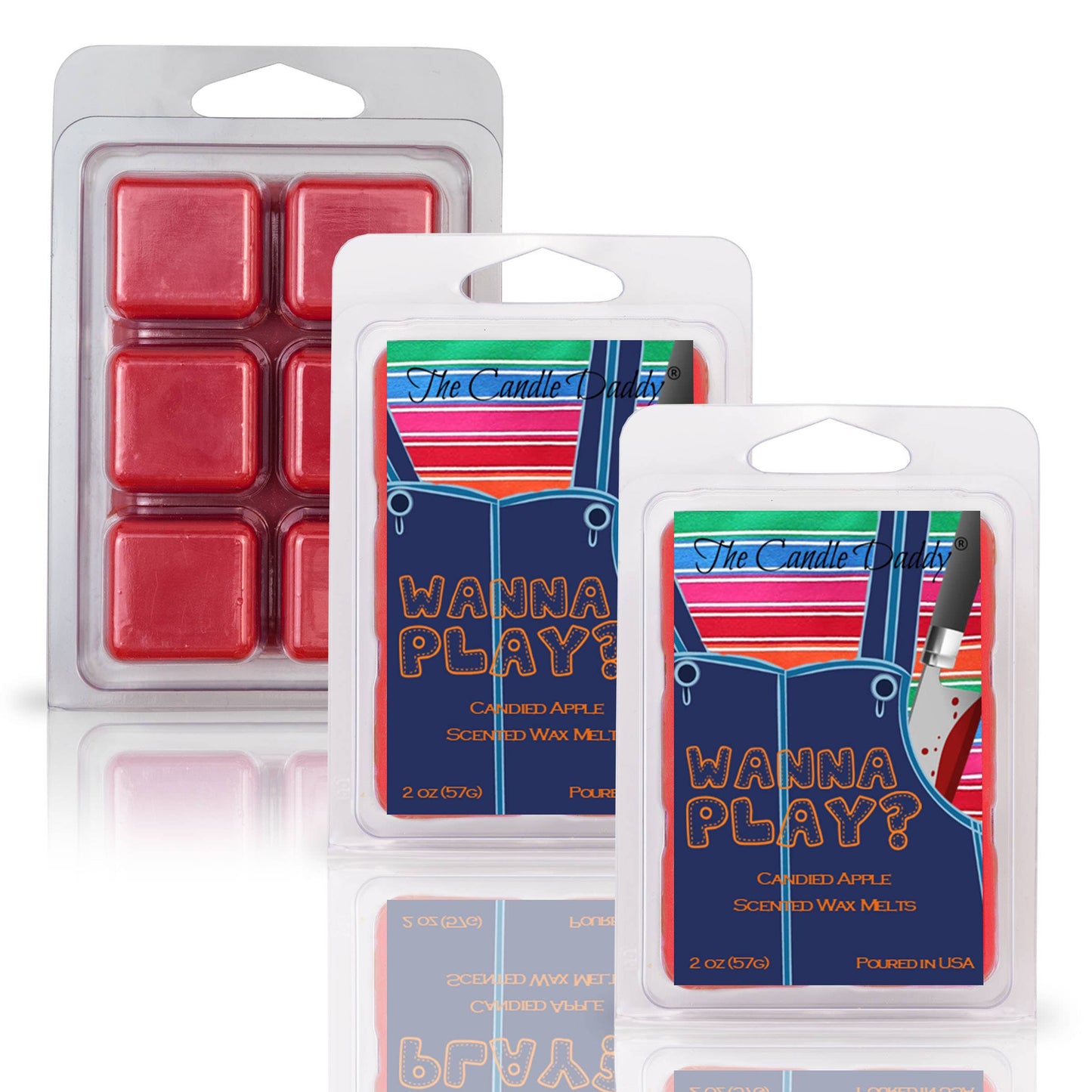FUNNY FALL HALLOWEEN - WANNA PLAY? - CANDY APPLE WAX MELT