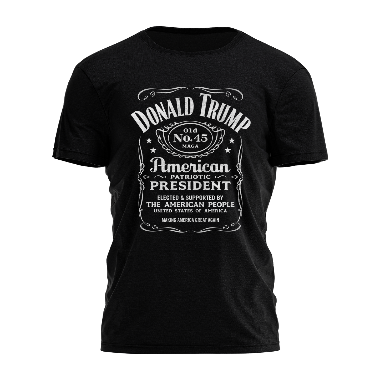 Trump Whiskey White Letter Remake Shirt Tee