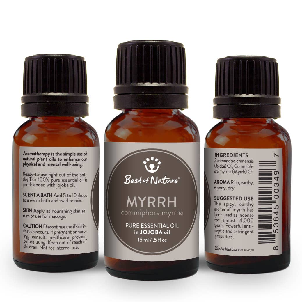 Myrrh Essential Oil Blended with Jojoba Oil - 15ml