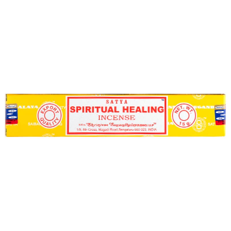 Box of Satya Spiritual Healing incense on a white background