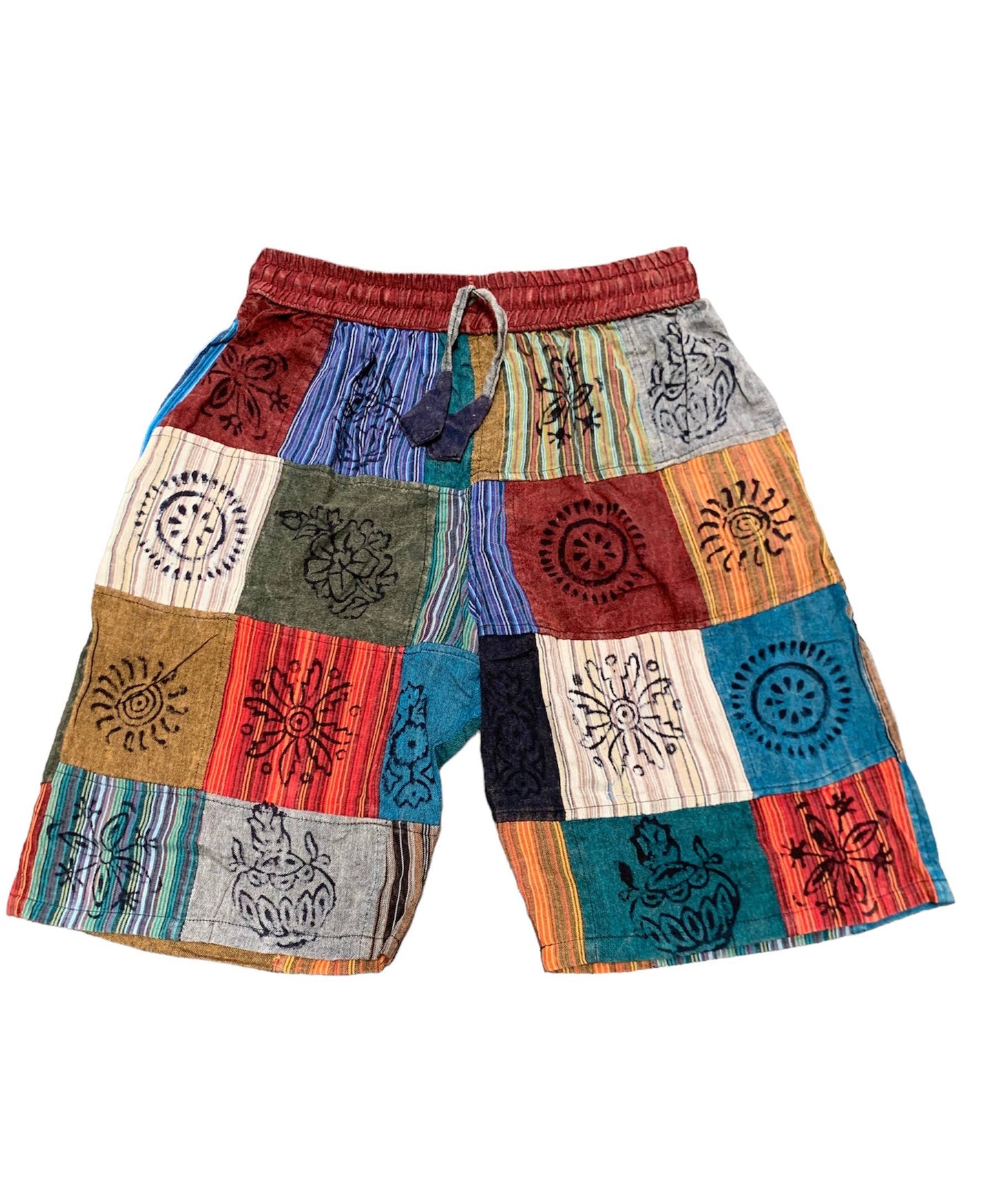 Cotton Patch work Block Print Half Pant DT28
