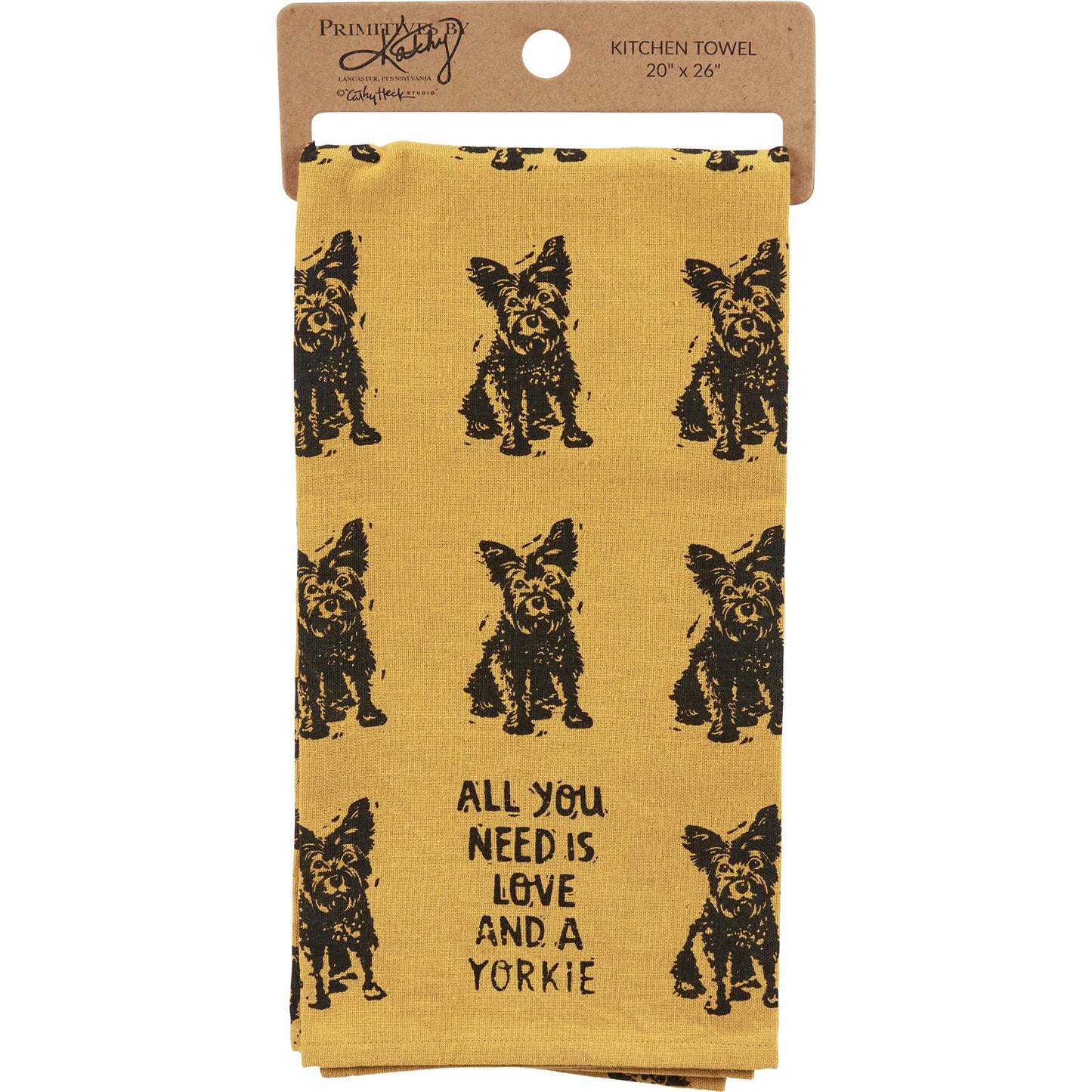 Love And A Yorkie Kitchen Towel