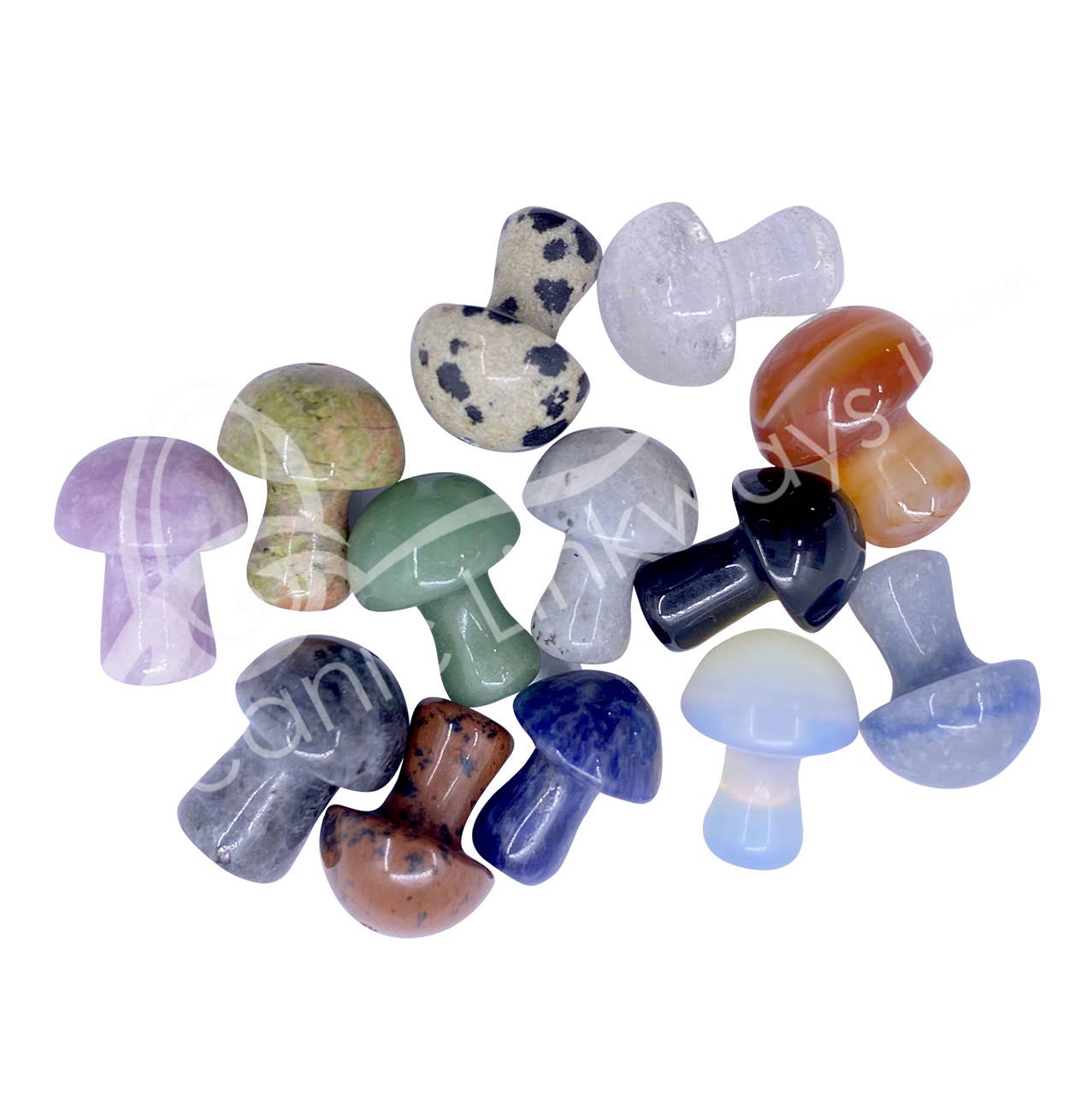(SET OF 12)MASSAGER MUSHROOM - MIXED STONES (SET OF 12) 0.7