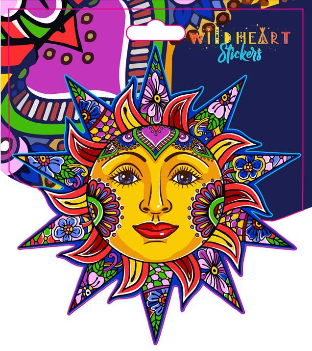 Colorful Sun Window Sticker