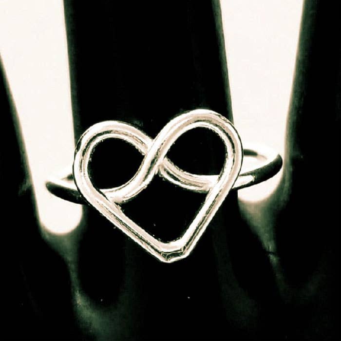 Happy Heart Silver Symbol Ring