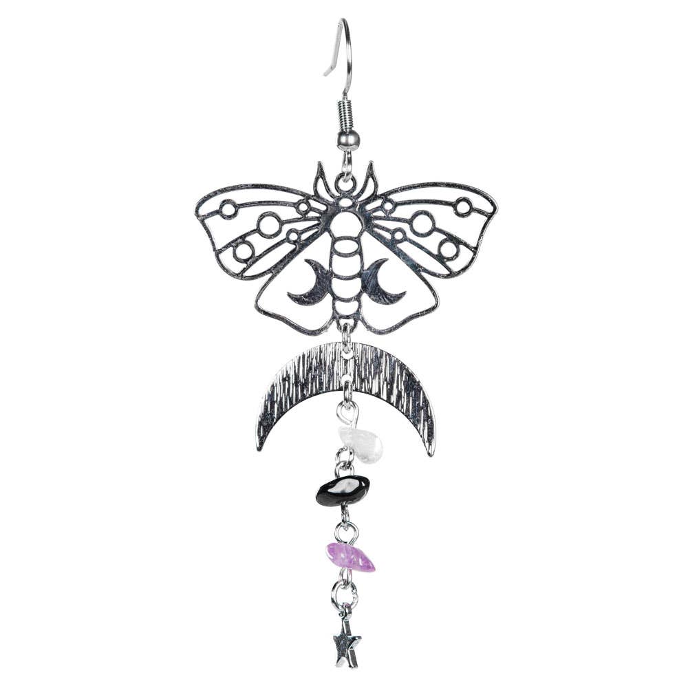 MOTH OVER MOON WITH 3 DIFFERENT STONES