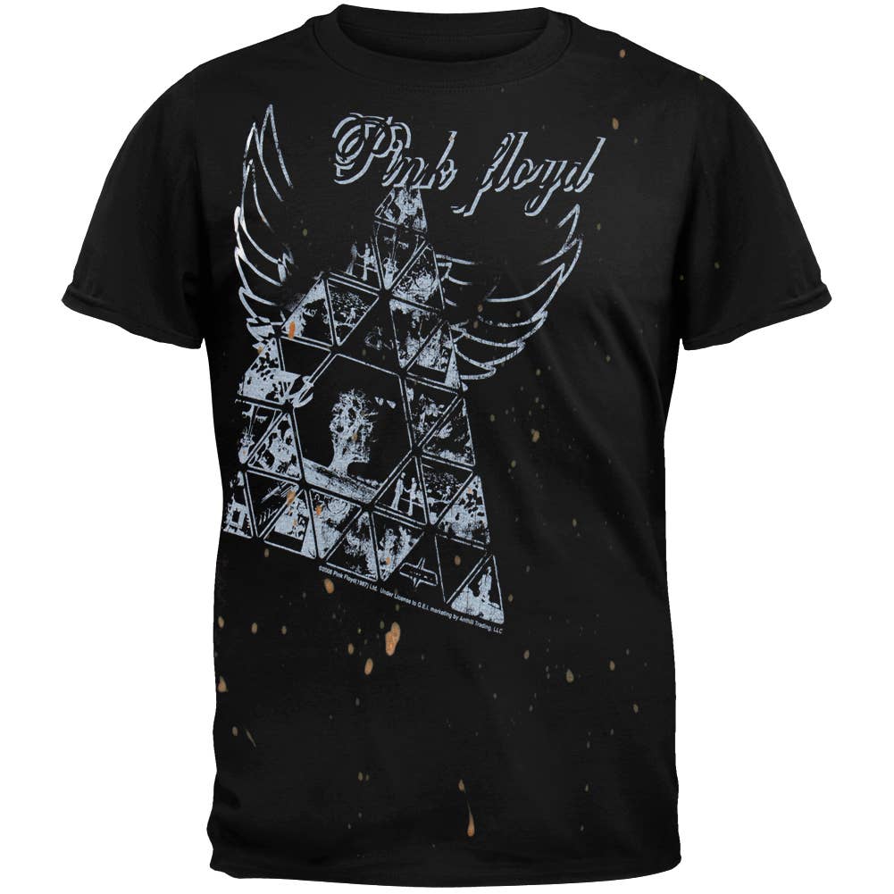 Pink Floyd - Triangle Bleach Splotch Men's T Shirt