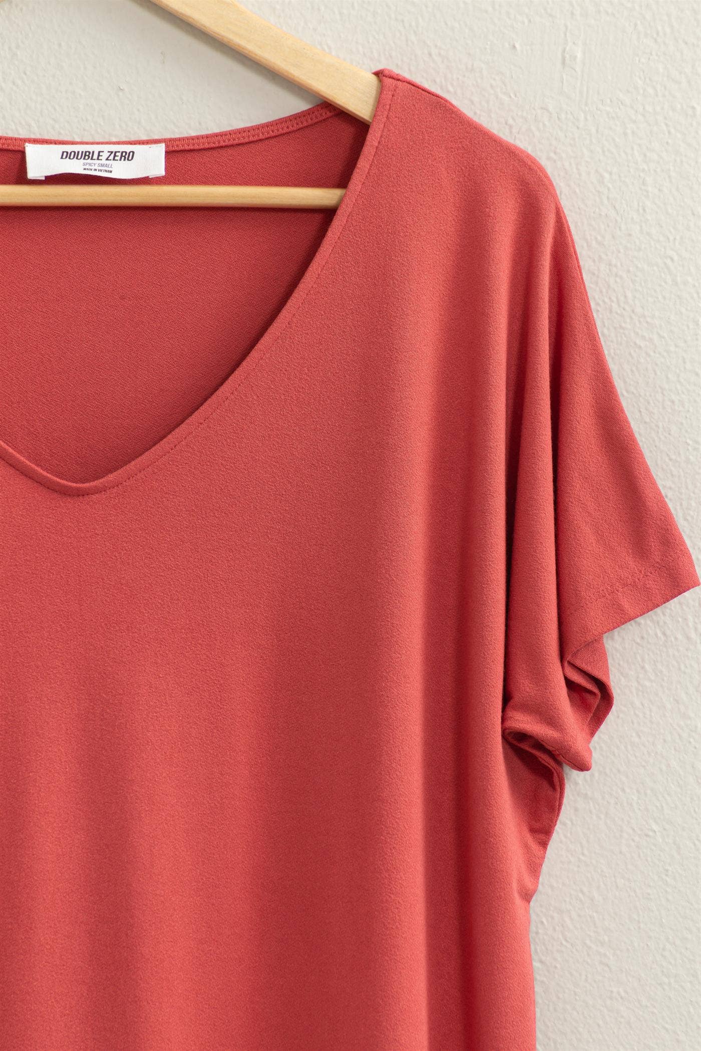 V Neck Dolman Short Sleeve Top
