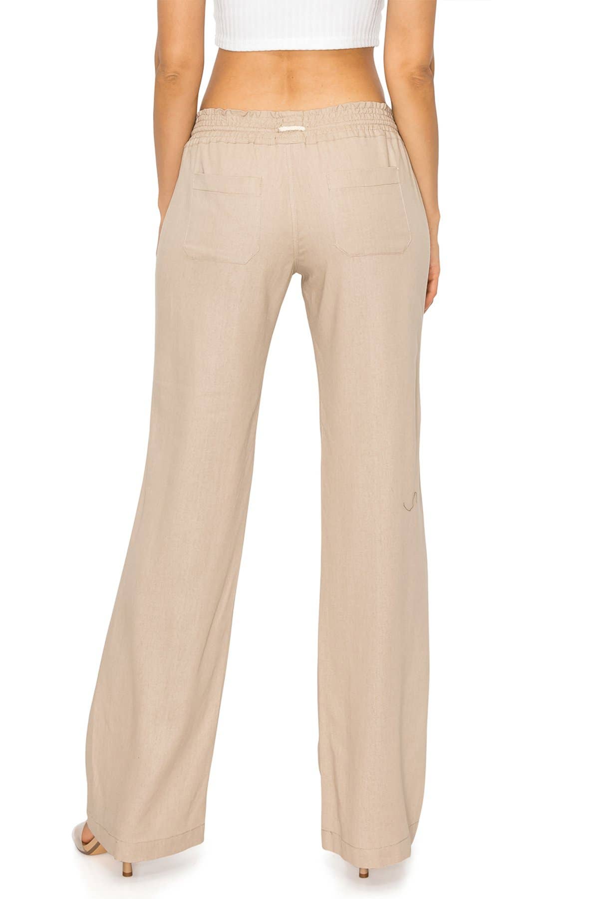 CALI1850 LINEN WIDE-LEG DRAWSTRING PANT (07024JLN000)