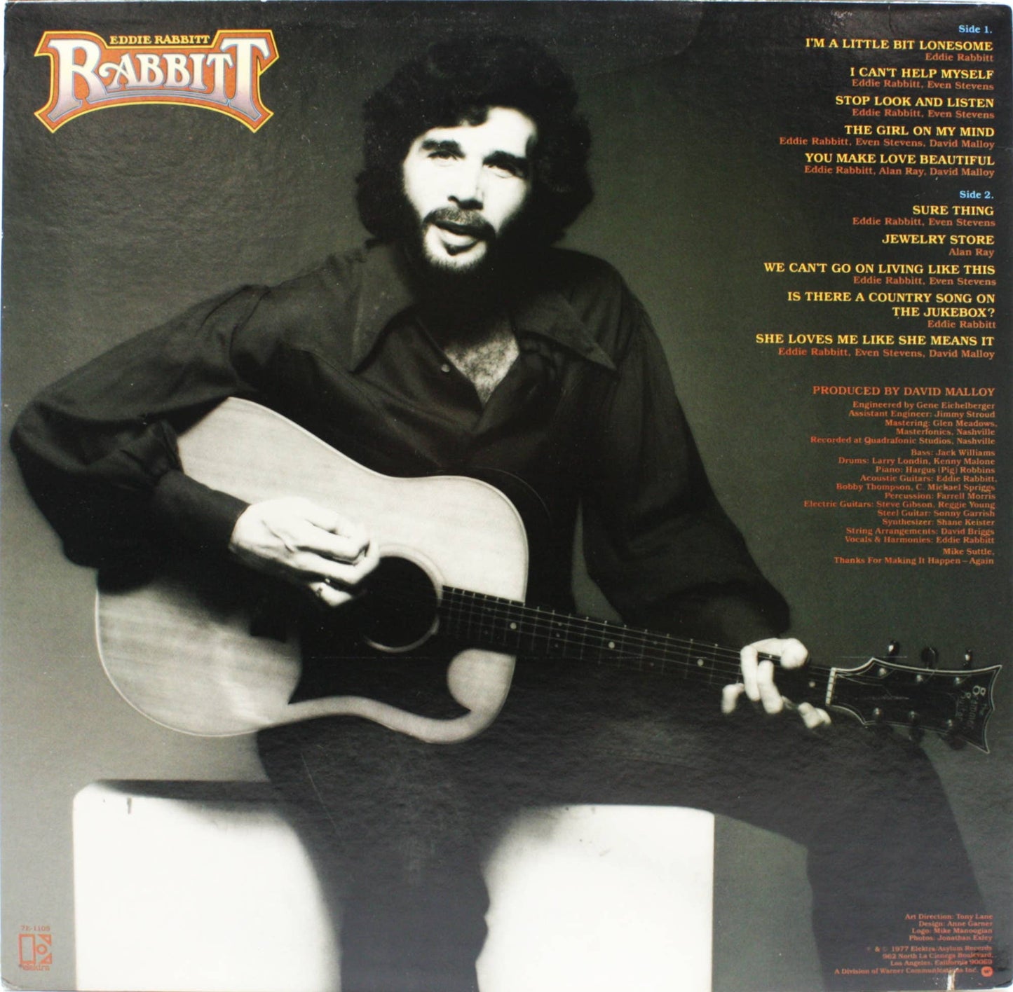 12" Vinyl LP Record - Eddie Rabbitt - S/T Country Pop Rock