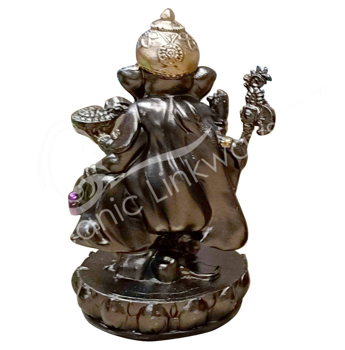 STATUE - GANESHA, GOLD & RED STANDING 2.75"L X 4.40"H