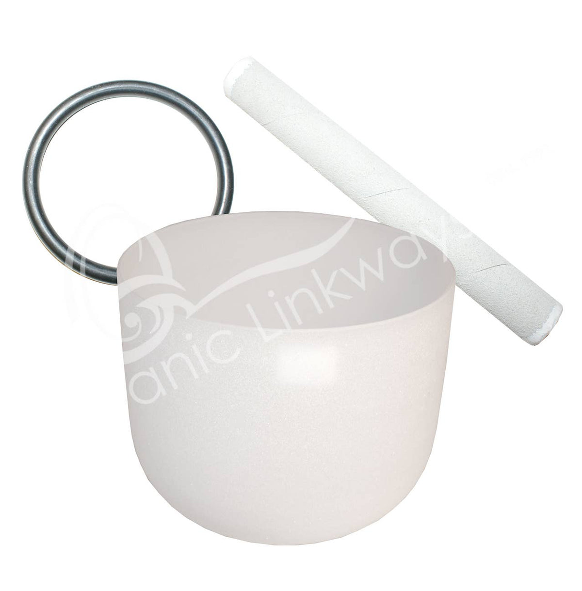 (PC)SINGING BOWL - CRYSTAL FROSTED WHITE 8-9"DIA.