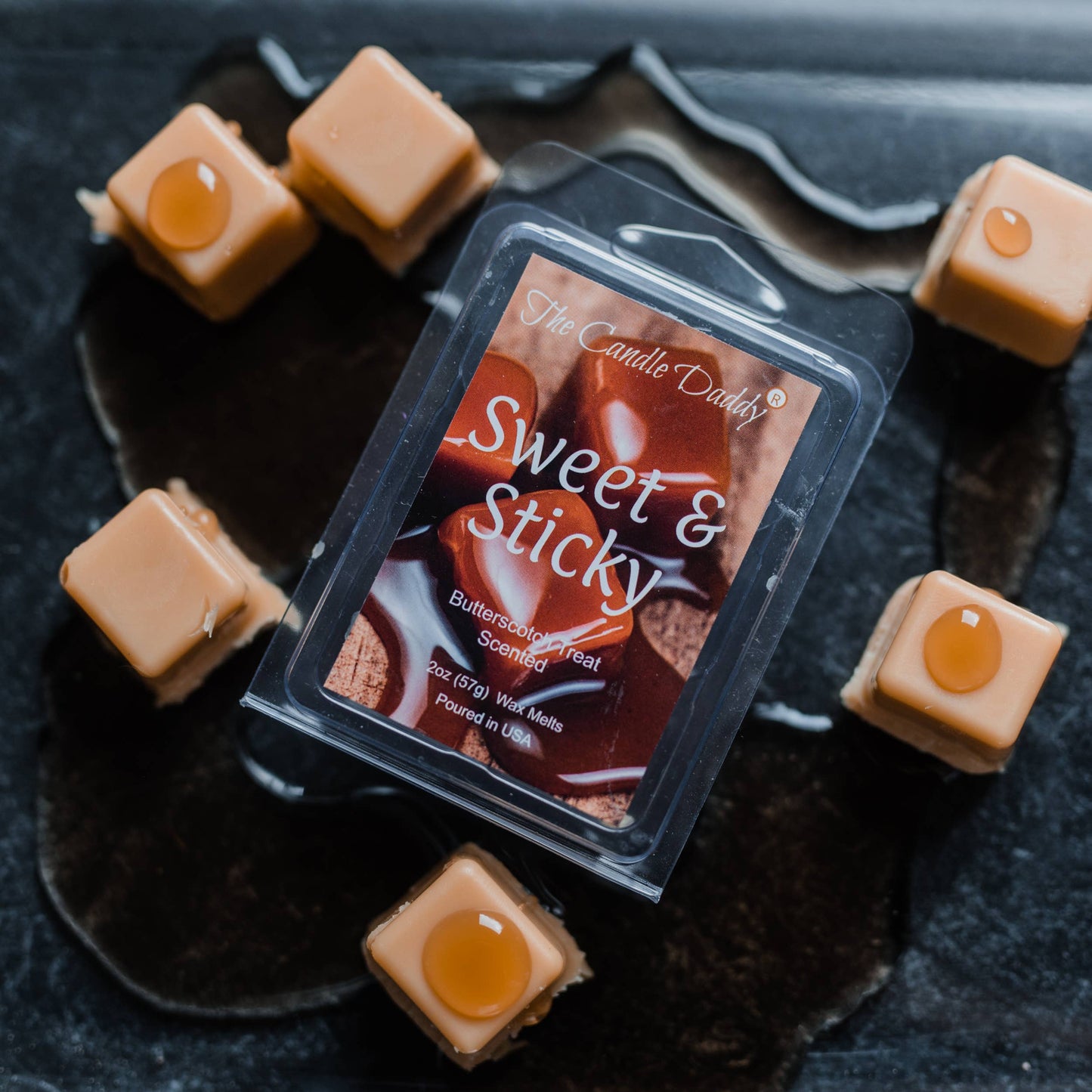 SWEET & STICKY - BUTTERSCOTCH TREAT SCENTED WAX MELT 2OZ