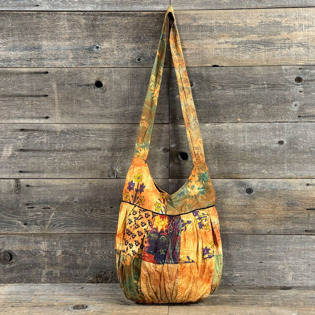 jaipuri Patchwork Ballon Tote Bag Made Of Up-Cycled Fabric