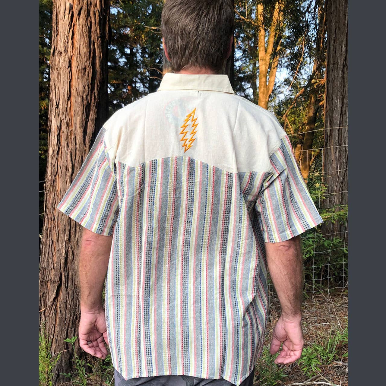 Grateful Dead Short Sleeve Men's Button Up Collar Shirt