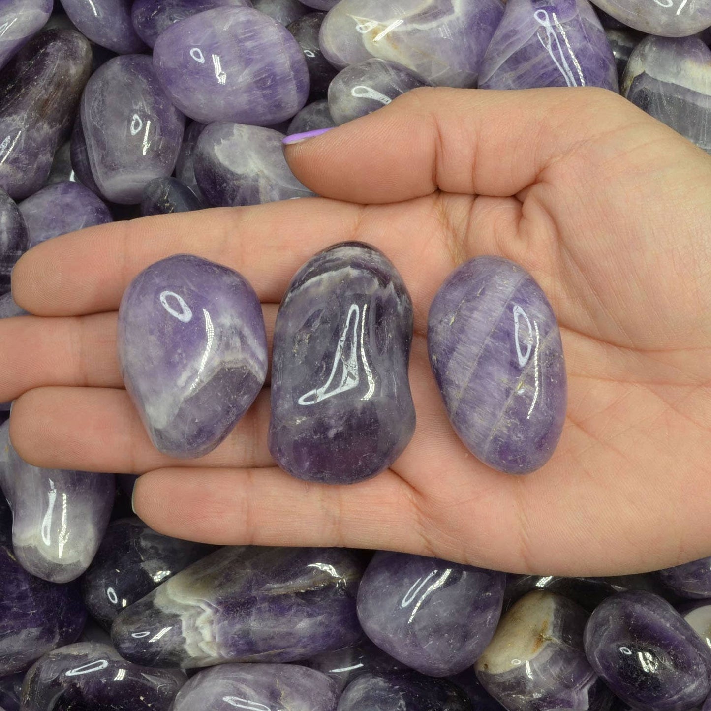 Tumbled Medium Amethyst - 1.5" to 2.25" - Size 9
