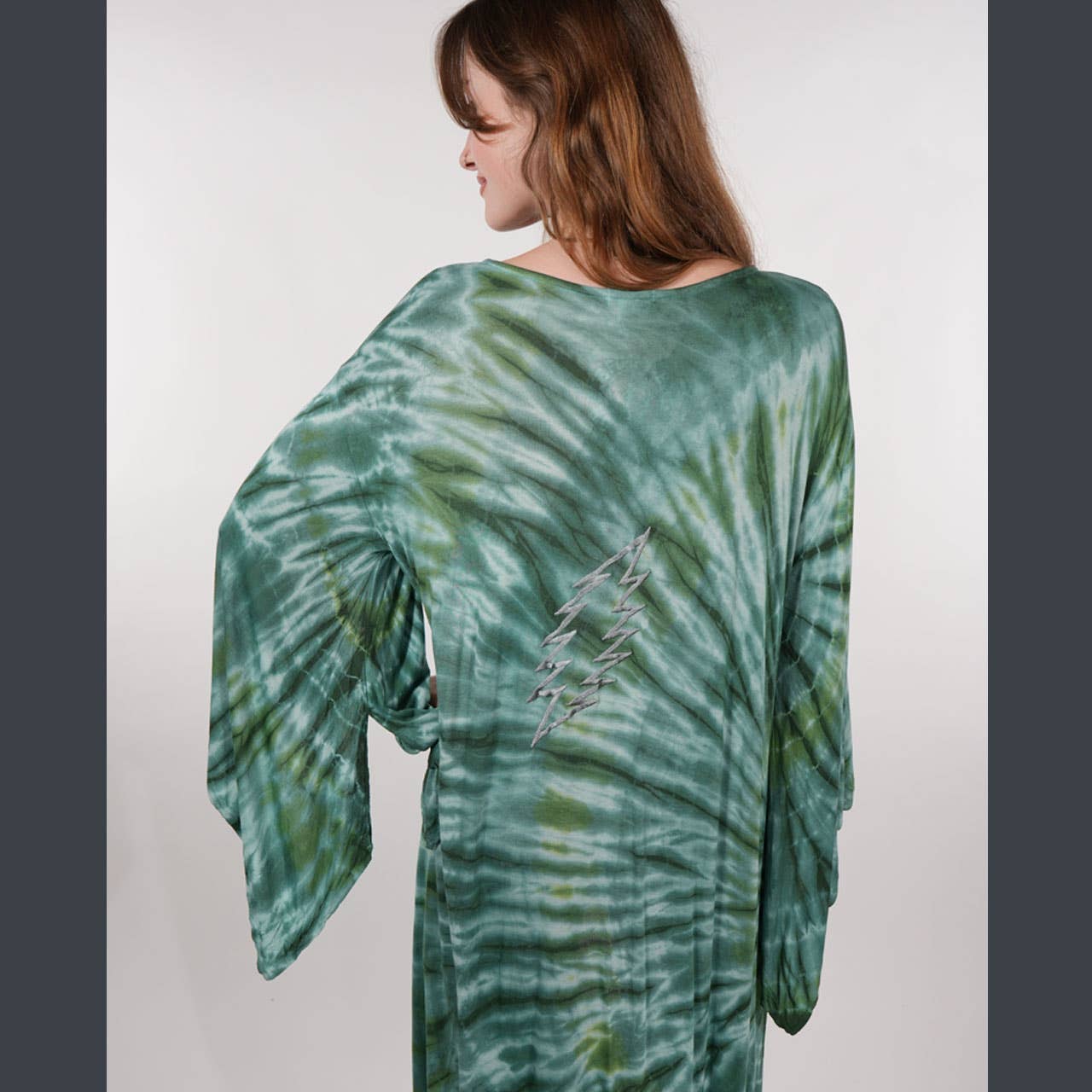 Boho Hippie Viscose Tie Dye Grateful Dead Duster