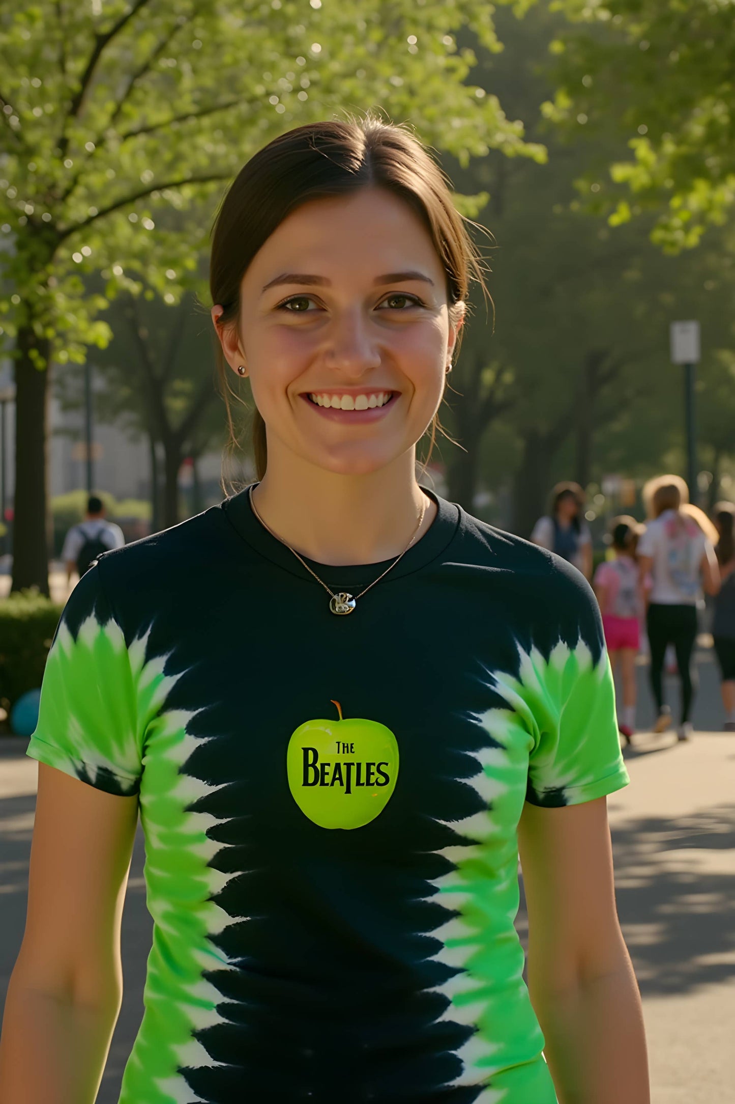 The Beatles - Apple Logo Tie Dye Women's Juniors T Shirt