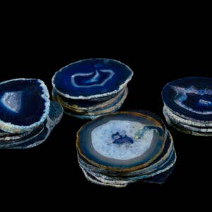 BLUE AGATE SLABS, SLICES- Sold By the Piece