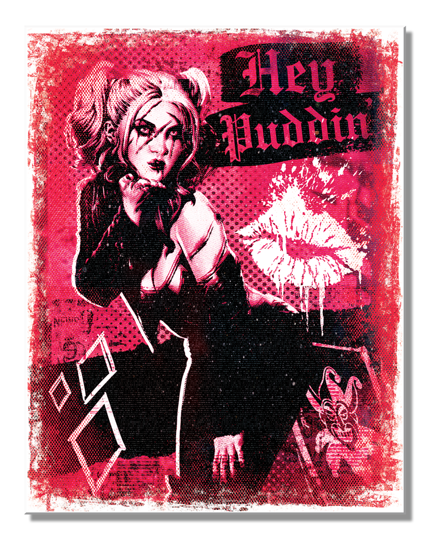 Illustration of a character with text 'Hey Baddie' on a red and black background