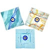 Large Glass Evil Eye Ashtray 5"x5"