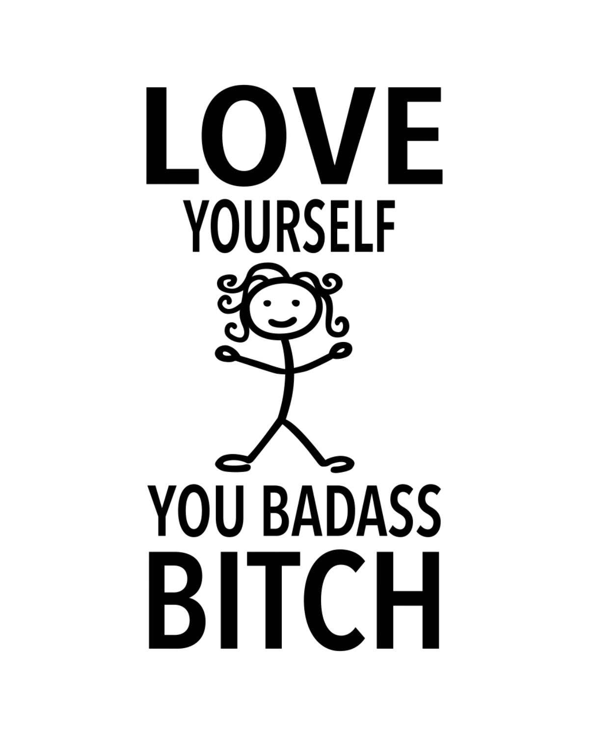Motivational quote with a stick figure on a white background