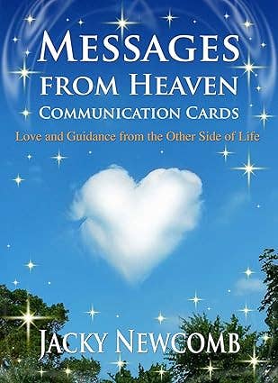 Book cover of 'Messages from Heaven' with a heart-shaped cloud and blue sky.