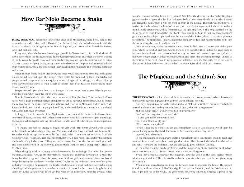 Two pages from a book or magazine with text and a snake illustration on a white background.