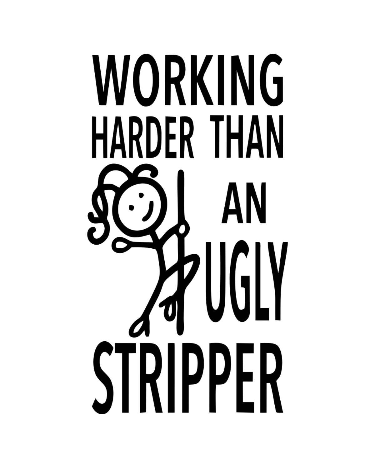 Motivational quote with a stick figure and text on a white background