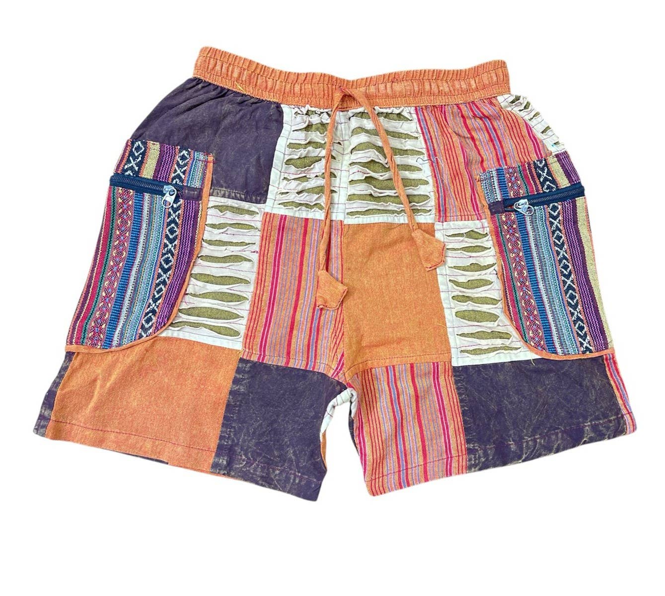 Cotton Multi Patch Razor Work Zip Pocket Cali Short D1052