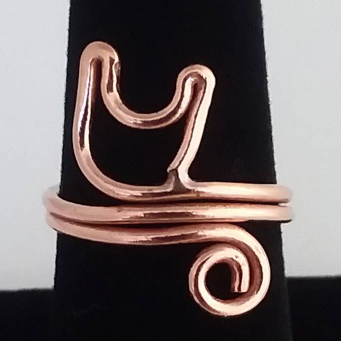 Kitty Kat Pure Healing Copper Symbol Ring