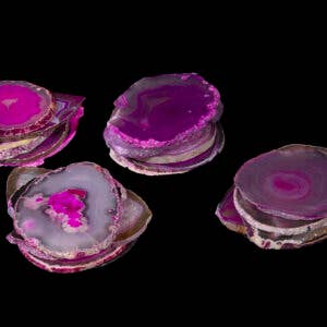 PINK AGATE SLABS, SLICES- Sold by the Piece