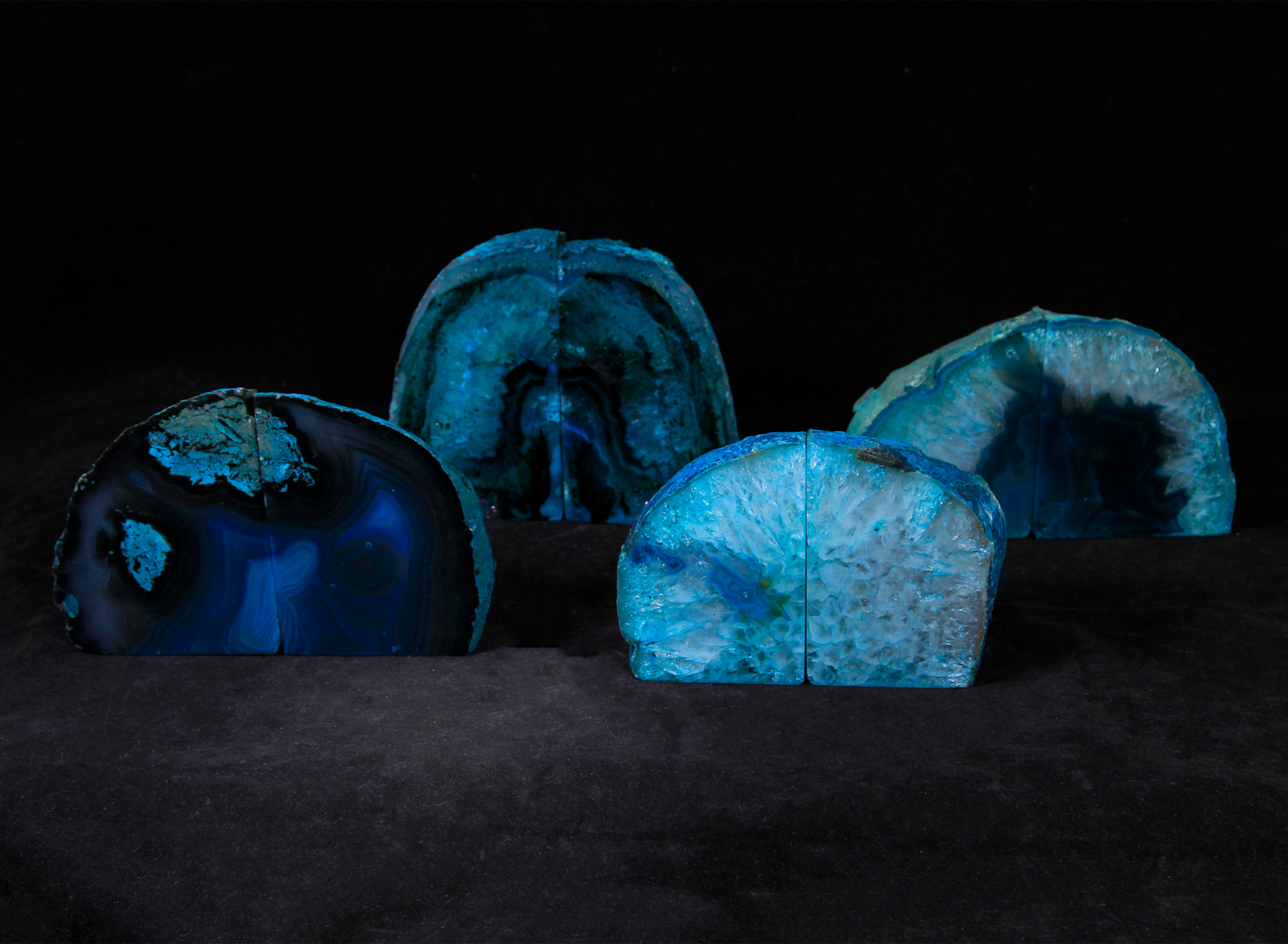 BOOKENDS TEAL AGATE- Sold By the Set