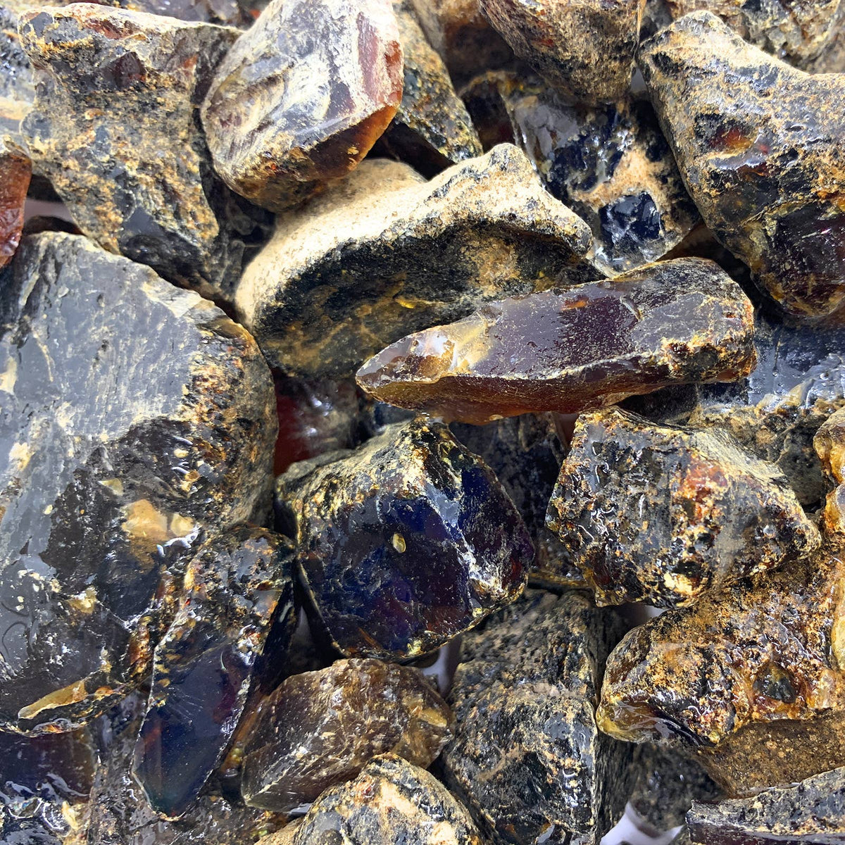 Rough Top Gold Amber - Indonesia - Raw Natural Stones