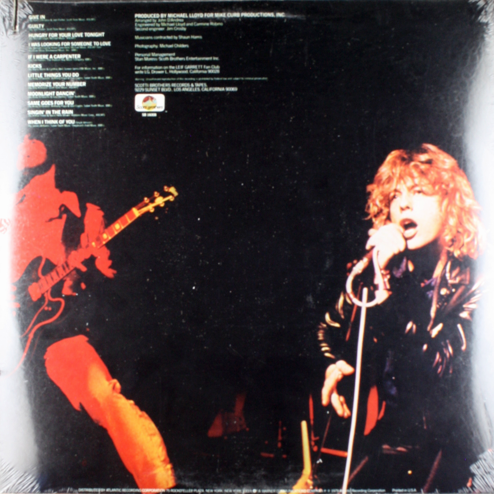 12" Vinyl LP Record - Leif Garret Same Goes For You Pop Rock