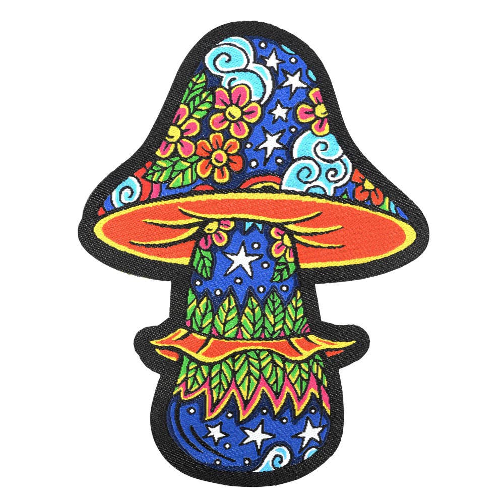 Mushroom Embroidered Patch - Comes on Display Card
