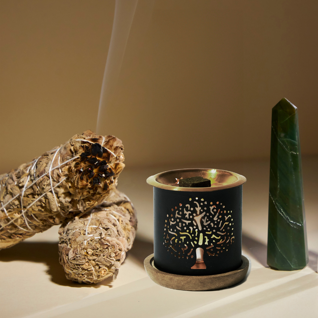 White Sage Incense Bricks & Burner Gift Set | Sage Incense