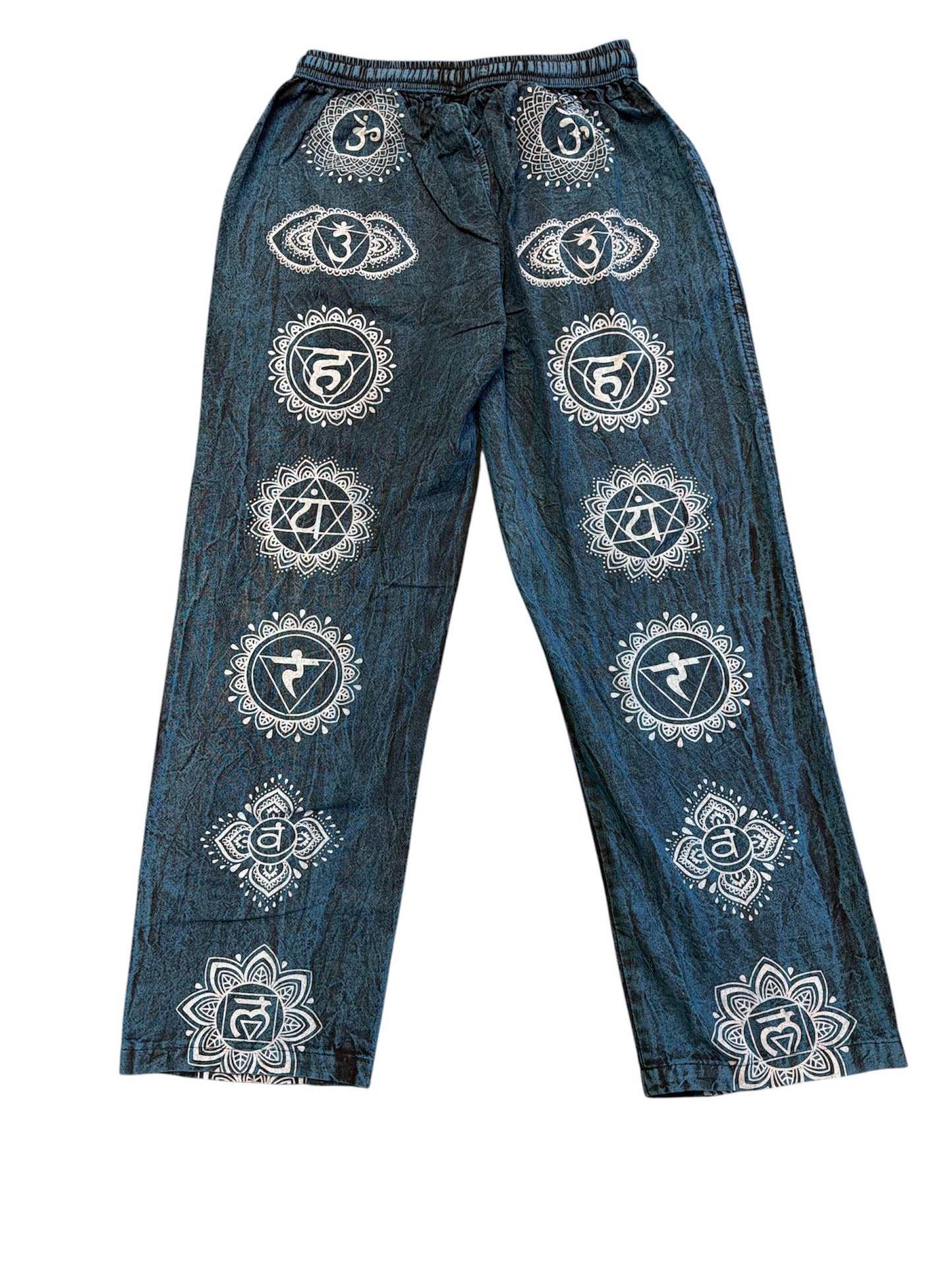 Cotton Sky Blue Seven Chakra Yoga Pant NC62