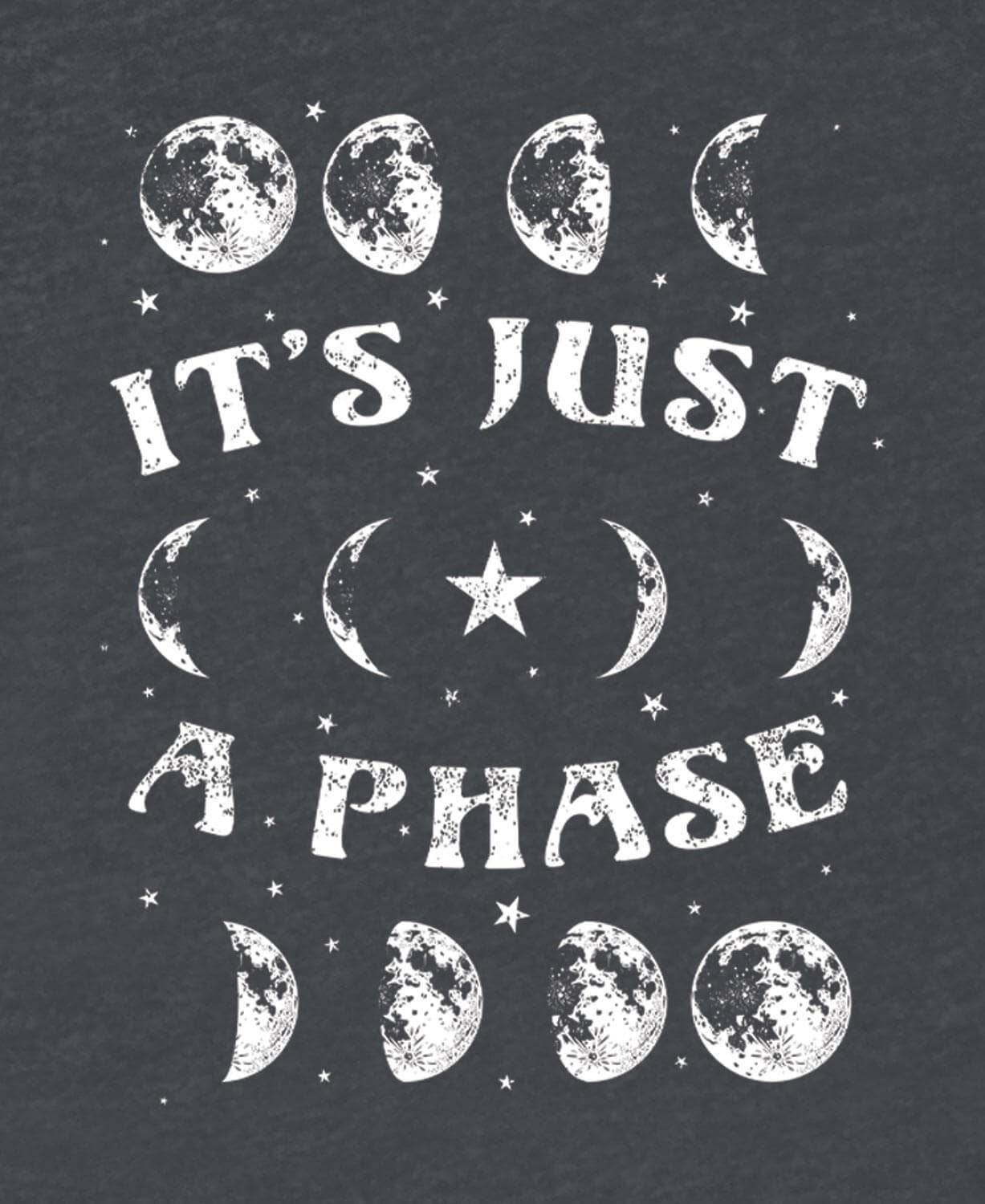 It's Just A Phase Moon Heathered Tee - Unisex - Moon Tees