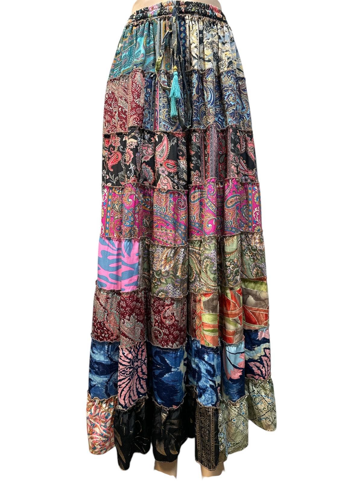 Silk Kasturi Tier Ombre Skirt MB23