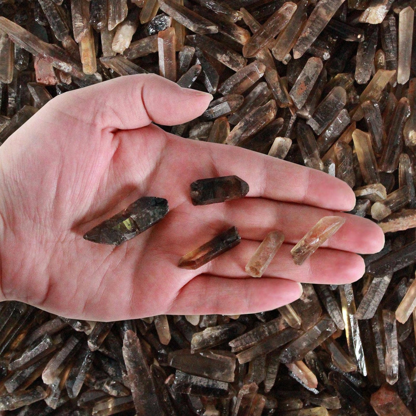 Smoky Citrine Quartz Points - Matchstick - Zambia (1 lb)