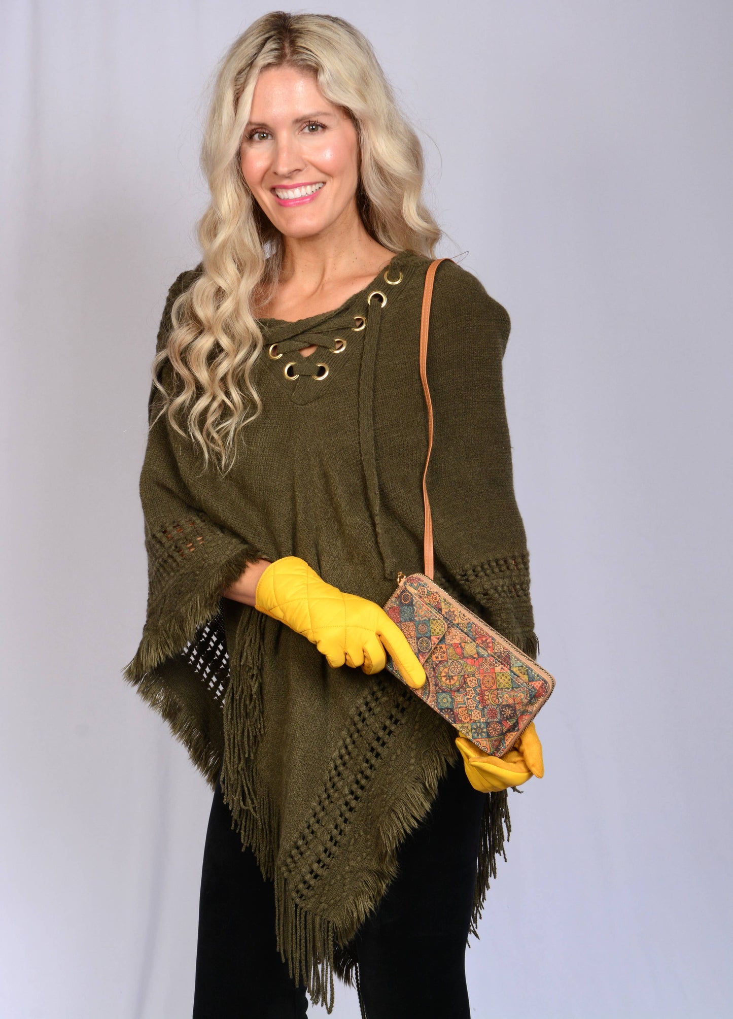 Cellphone Pocket Cork Wallet Crossbody Bag