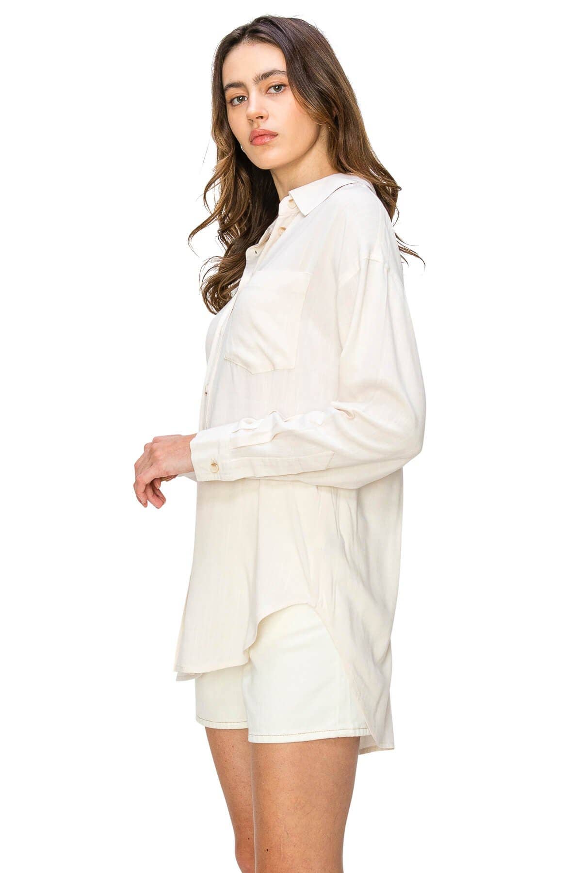 CALI1850 RELAXED LINEN BUTTON DOWN SHIRT (20728JLN486)