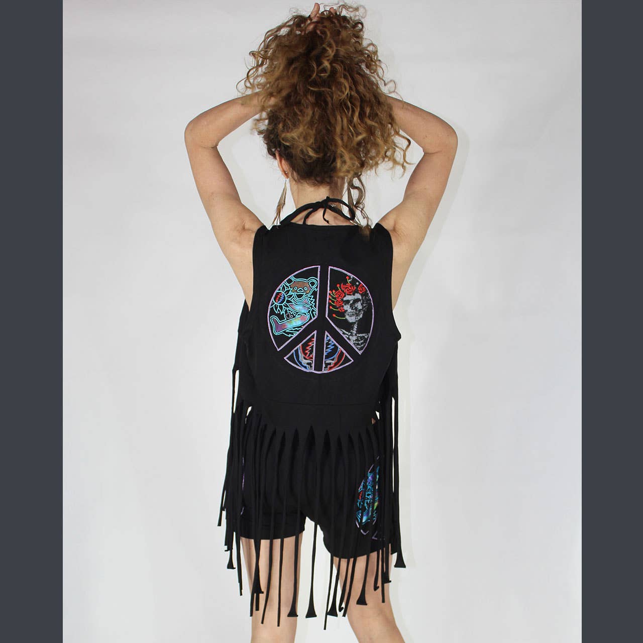 Grateful Dead Cotton Lycra Fringe Vest