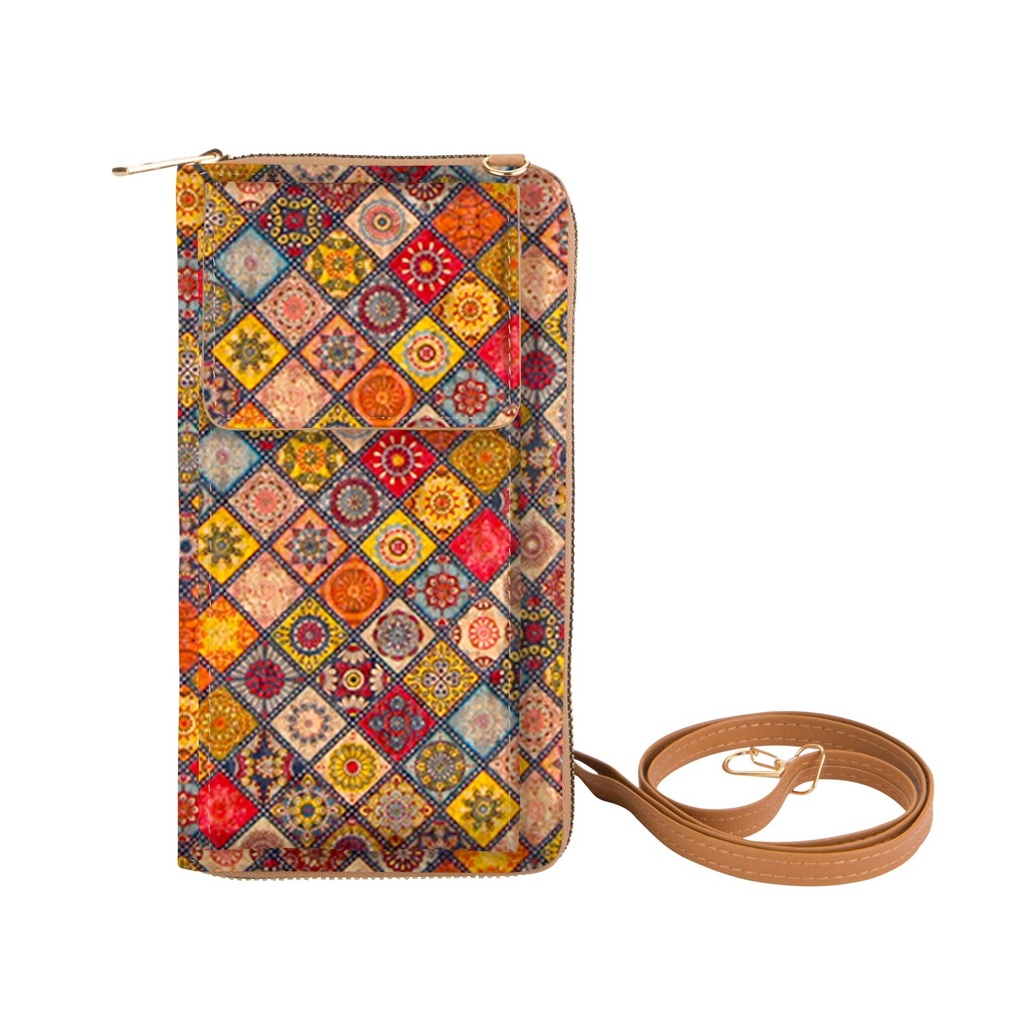 Cellphone Pocket Cork Wallet Crossbody Bag