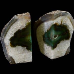 BOOKENDS GREEN AGATE- Sold by the piece
