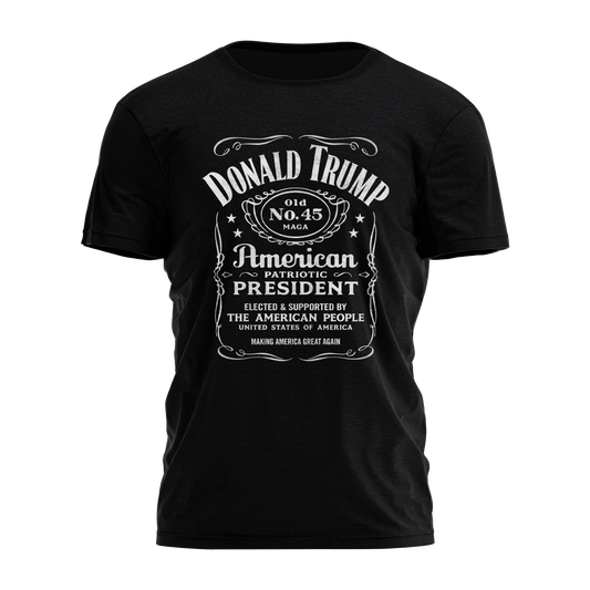 Trump Whiskey White Letter Remake Shirt Tee