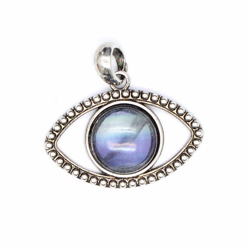 Vintage Natural Stone Evil Eye Charms (Single Pendant) - CS