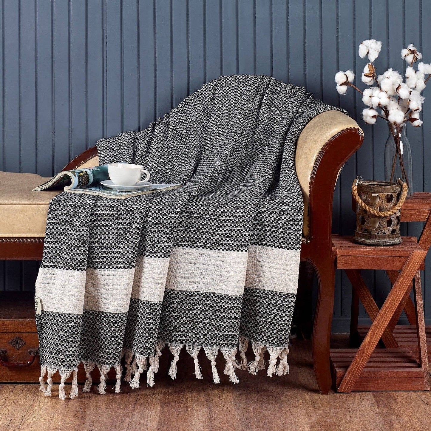Throw Size Aegean Blanket – Soft & Breathable 100% Turkish Muslin - 7 Colors