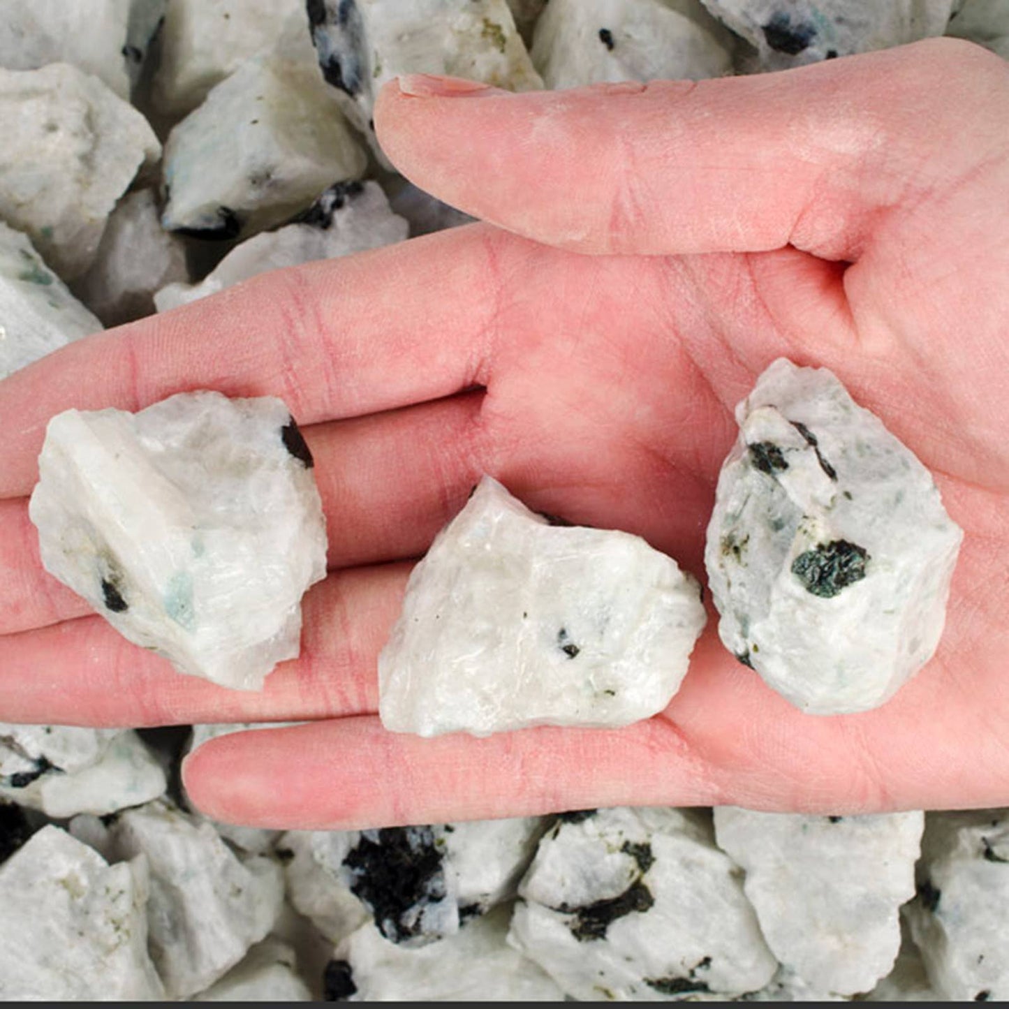 Rough Rainbow Moonstone - India - Raw Natural Stones